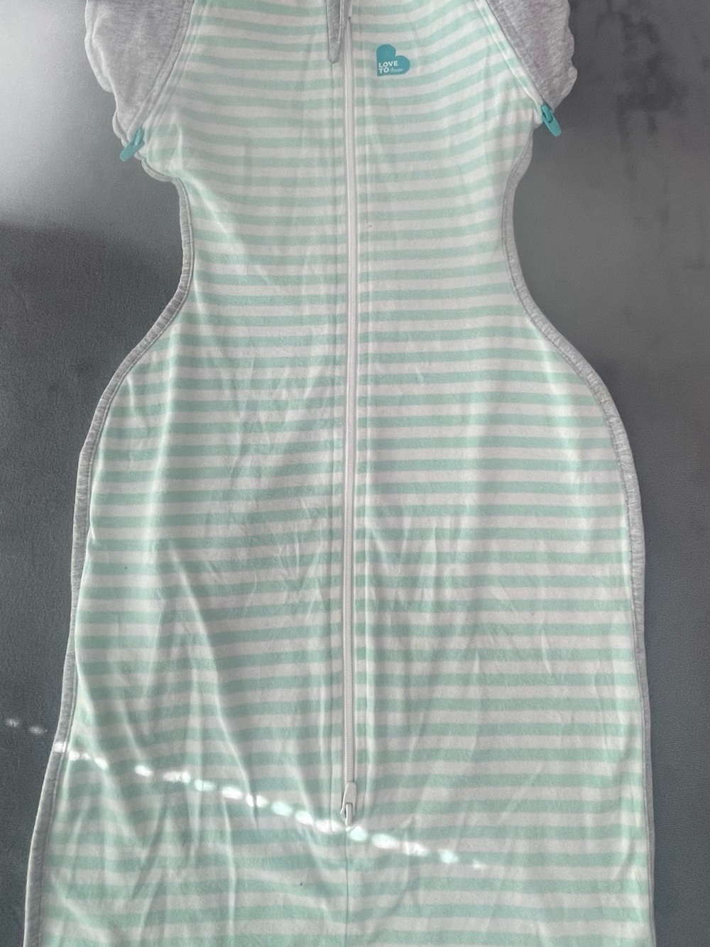 Love to dream Mint & White Striped Swaddle Sleep Sack
